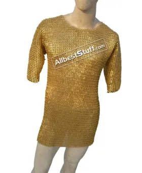 Flat Riveted Brass Chain Mail Original Brass for Chest 36